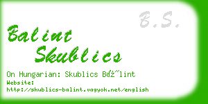 balint skublics business card